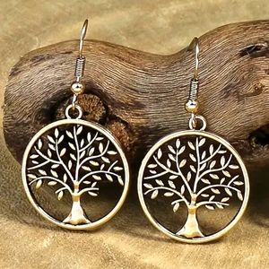 Tree Of Life Drop Earrings